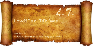 Lovász Tímea névjegykártya