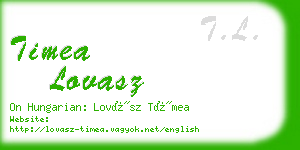 timea lovasz business card